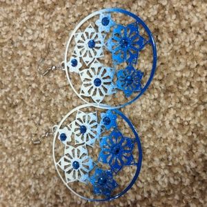 Blue dangle earrings